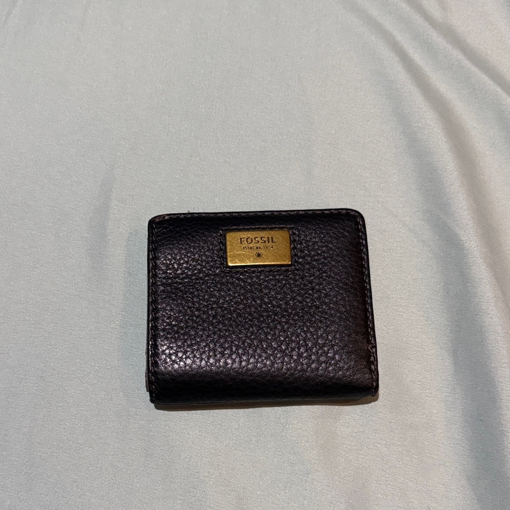 Fossil Card Holder Bi Fold Wallet - Black and Gray